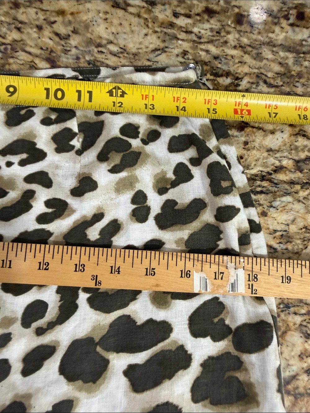 Tommy Bahama Relax Size 2 Linen Leopard Print Ruffle Hem Mini Skirt - Picture 8 of 9